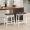 26 Inch Counter Height Bar Stool Set Of 2 With Upholstered Seat
